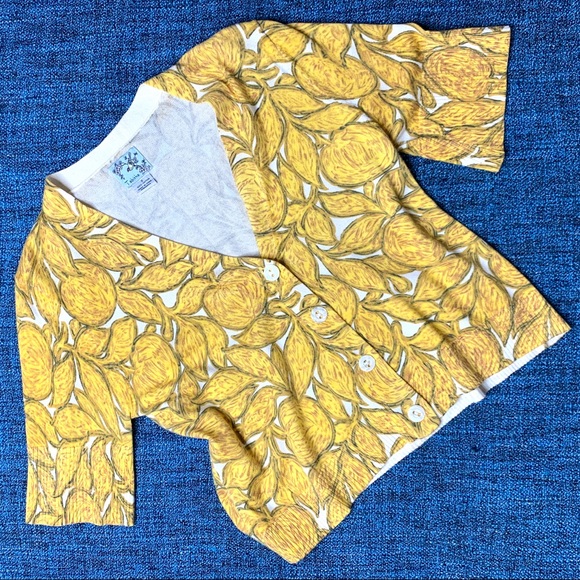 Anthropologie Tabitha Golden Plum Cardigan Sweater - Picture 2 of 7